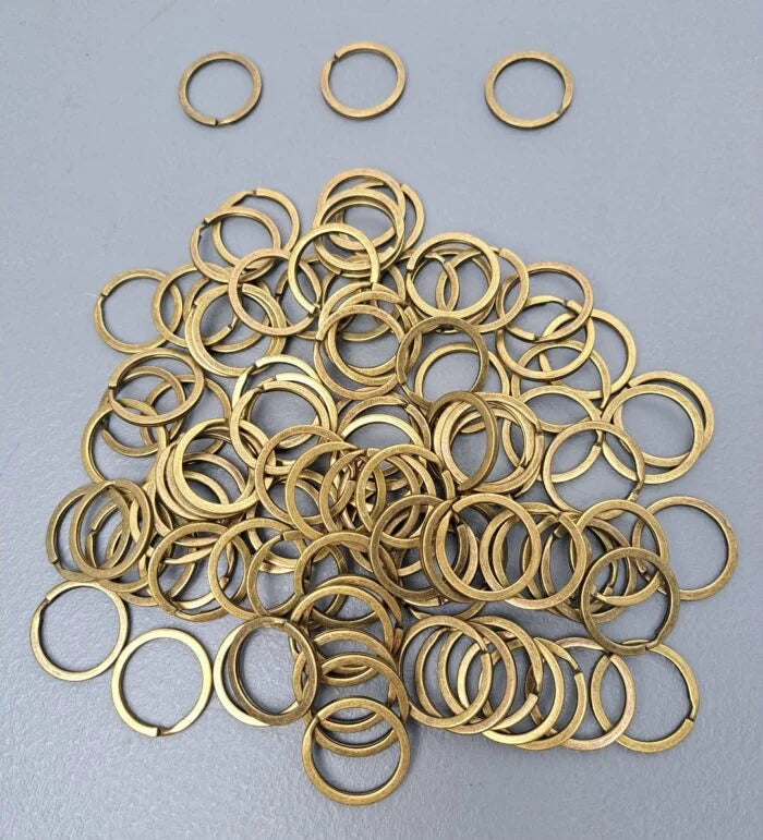 Flat Key Rings 25mm Antique (100s)