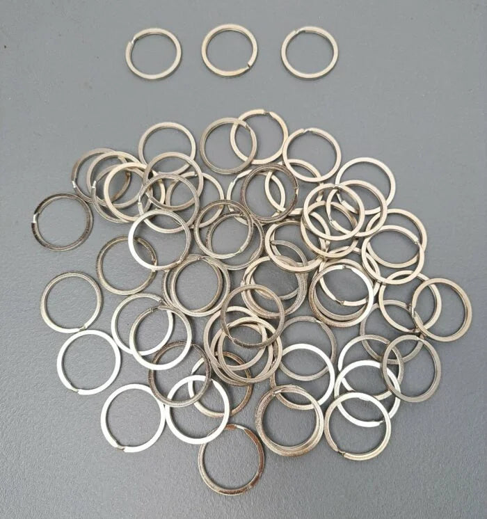 Flat Key Rings 30mm Silver (100s)